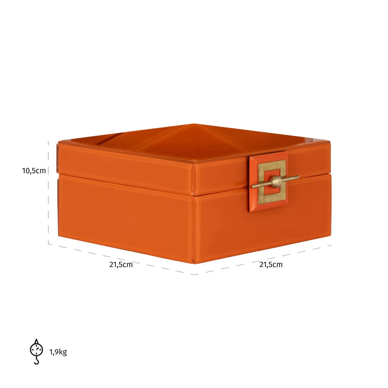 Uzglabāšanas kaste Bodine Richmond Interiors 17/17/8; 21.5/21.5/10.5 cm oranžs