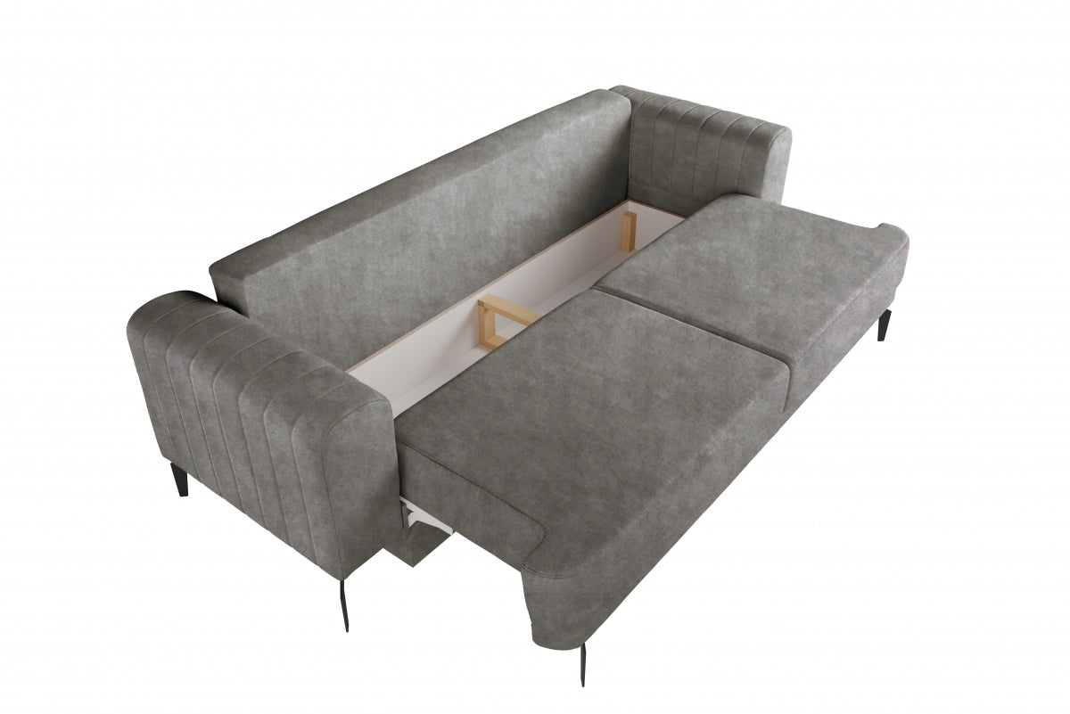 Dīvāns ANDO 250/90/100 cm pelēks - N1 Home