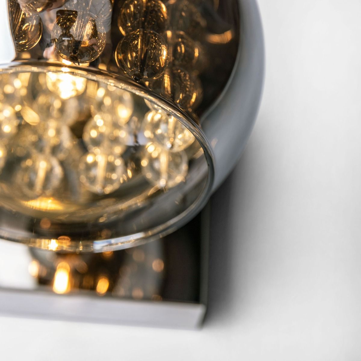 Sienas lampa Kristāla 12/13/16 cm hroms