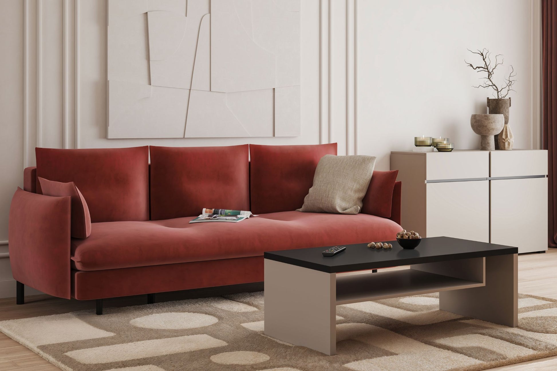 Kafijas galds Krosit kolekcija 120/60/45 cm congo/melns - N1 Home