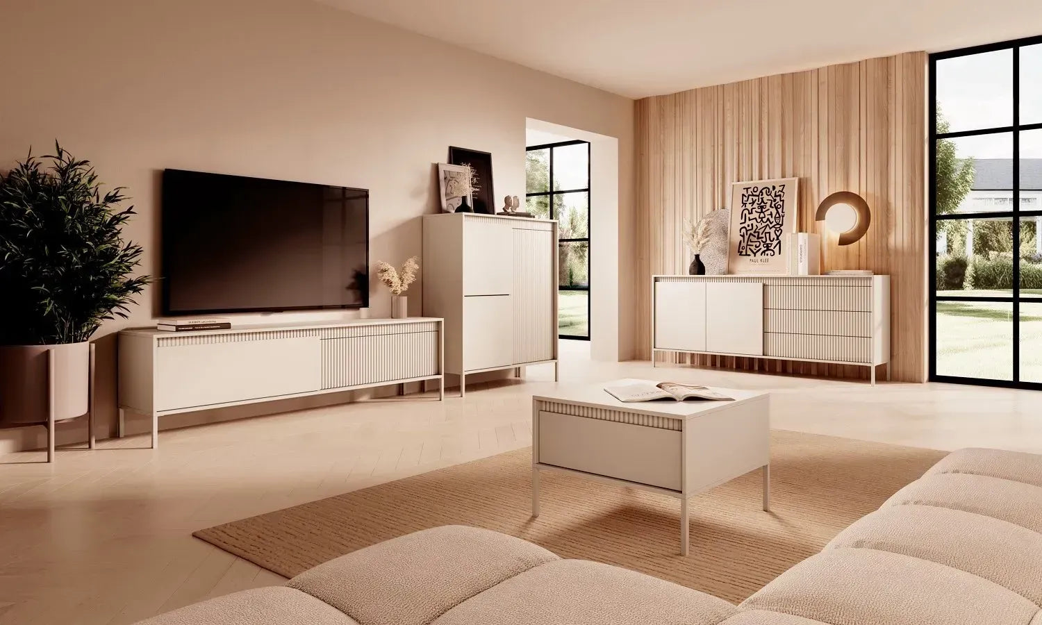 TV skapis Sensi 187/53/39 cm bēšs - N1 Home