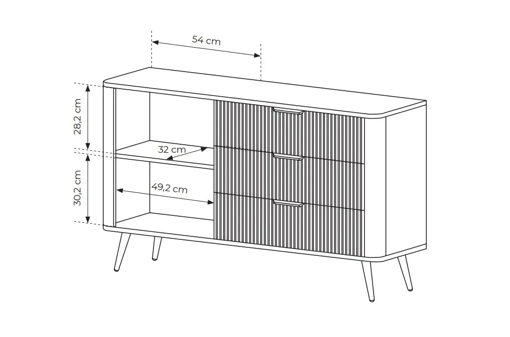 Kumode Lanti 138/81/38 cm bēšs - N1 Home