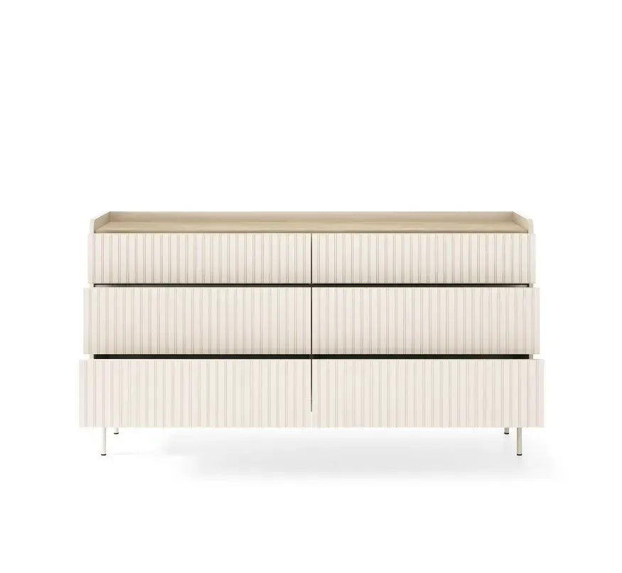 Kumode Leve 153/82/38 cm bēšš/skandi ozols - N1 Home