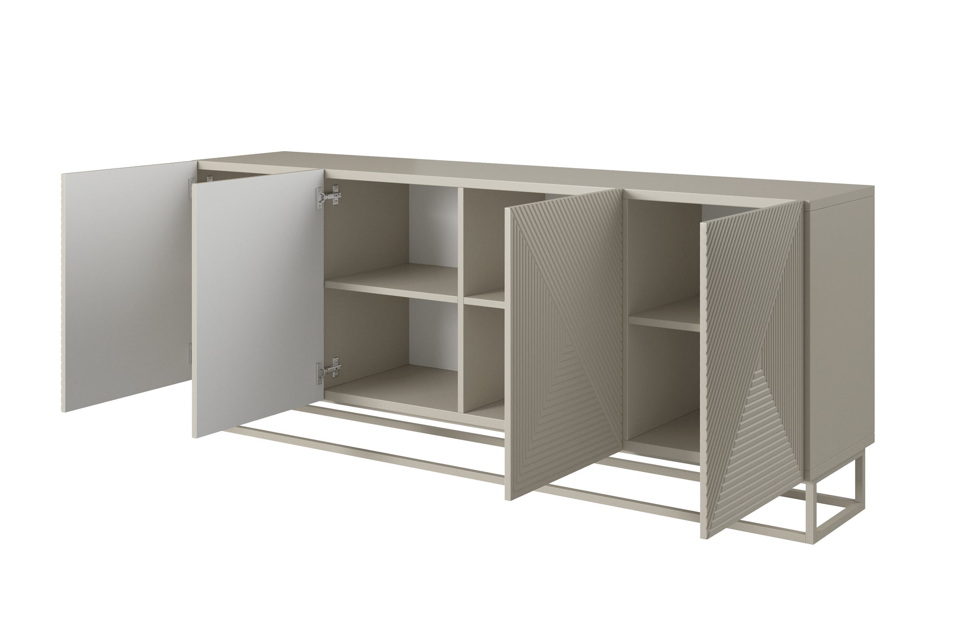 OSLO kumode ar metāla kājām 200/81/43 cm kašmirs/kašmirs - N1 Home