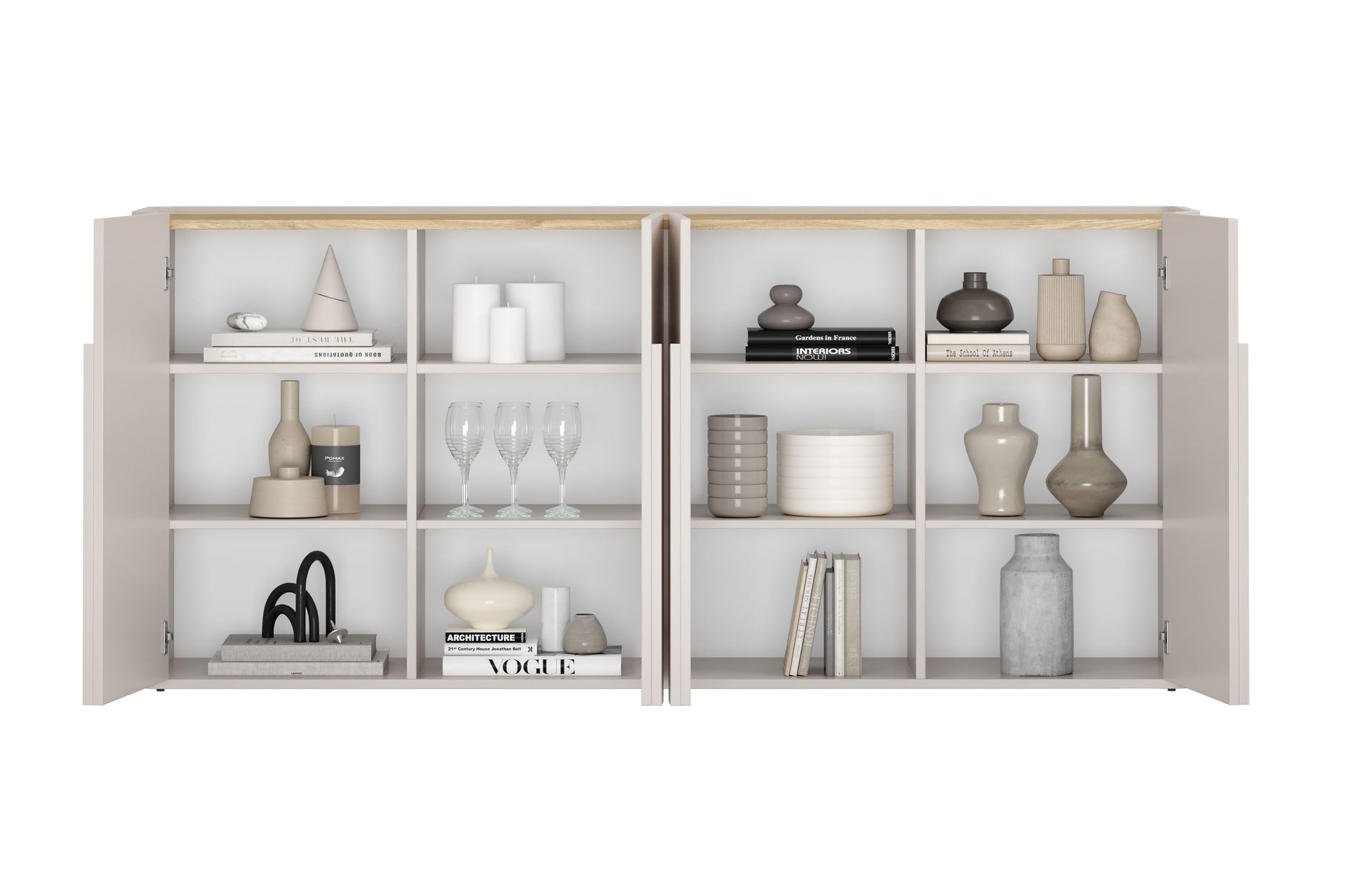 Kumode Amil 200/89/48 cm Kašmirs / Eļļots ozols - N1 Home