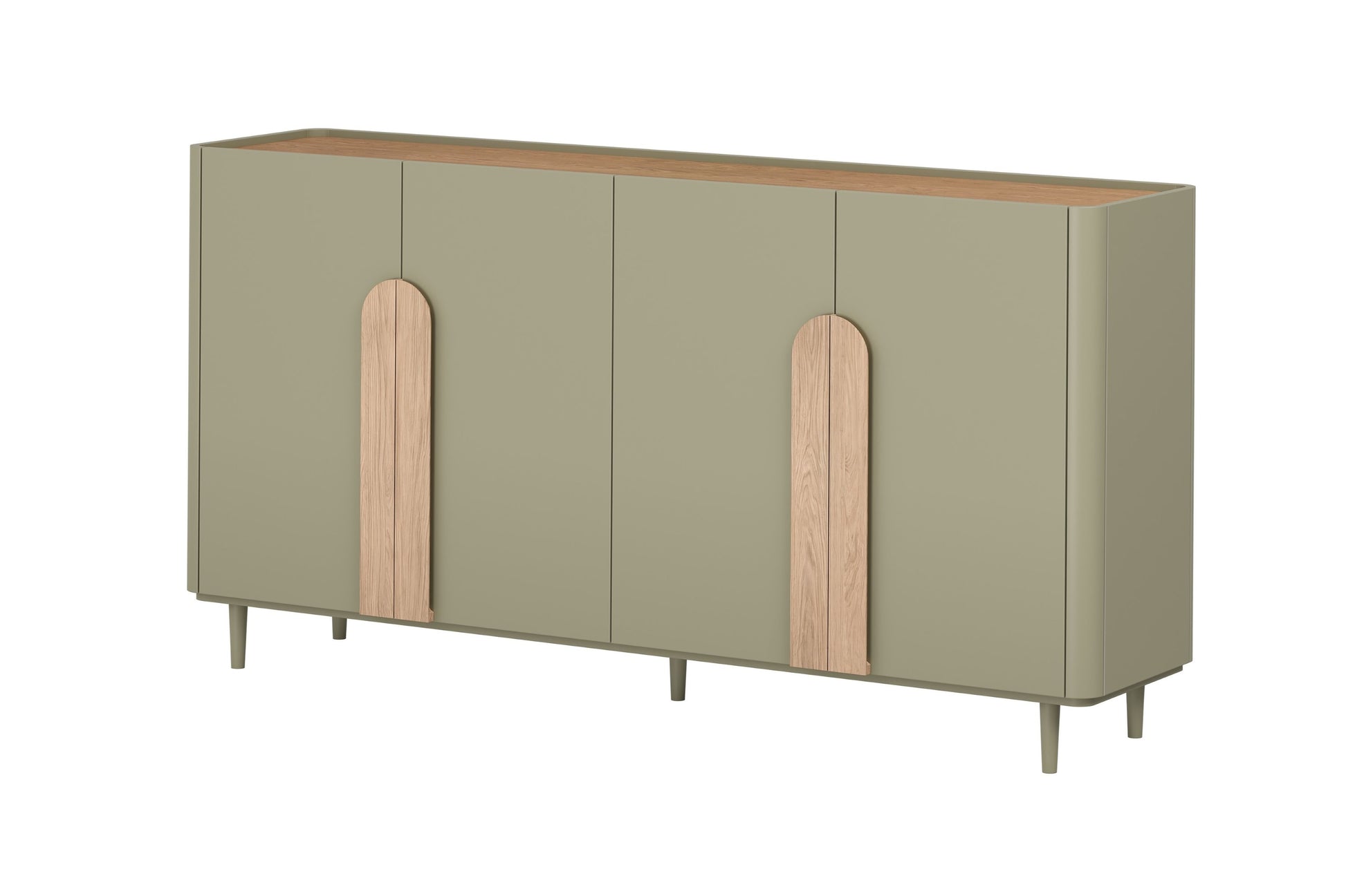 Kumode Amil 200/102/48 cm Eikalipts / Baltijas kāpu ozols / Dabīgais ozols - N1 Home