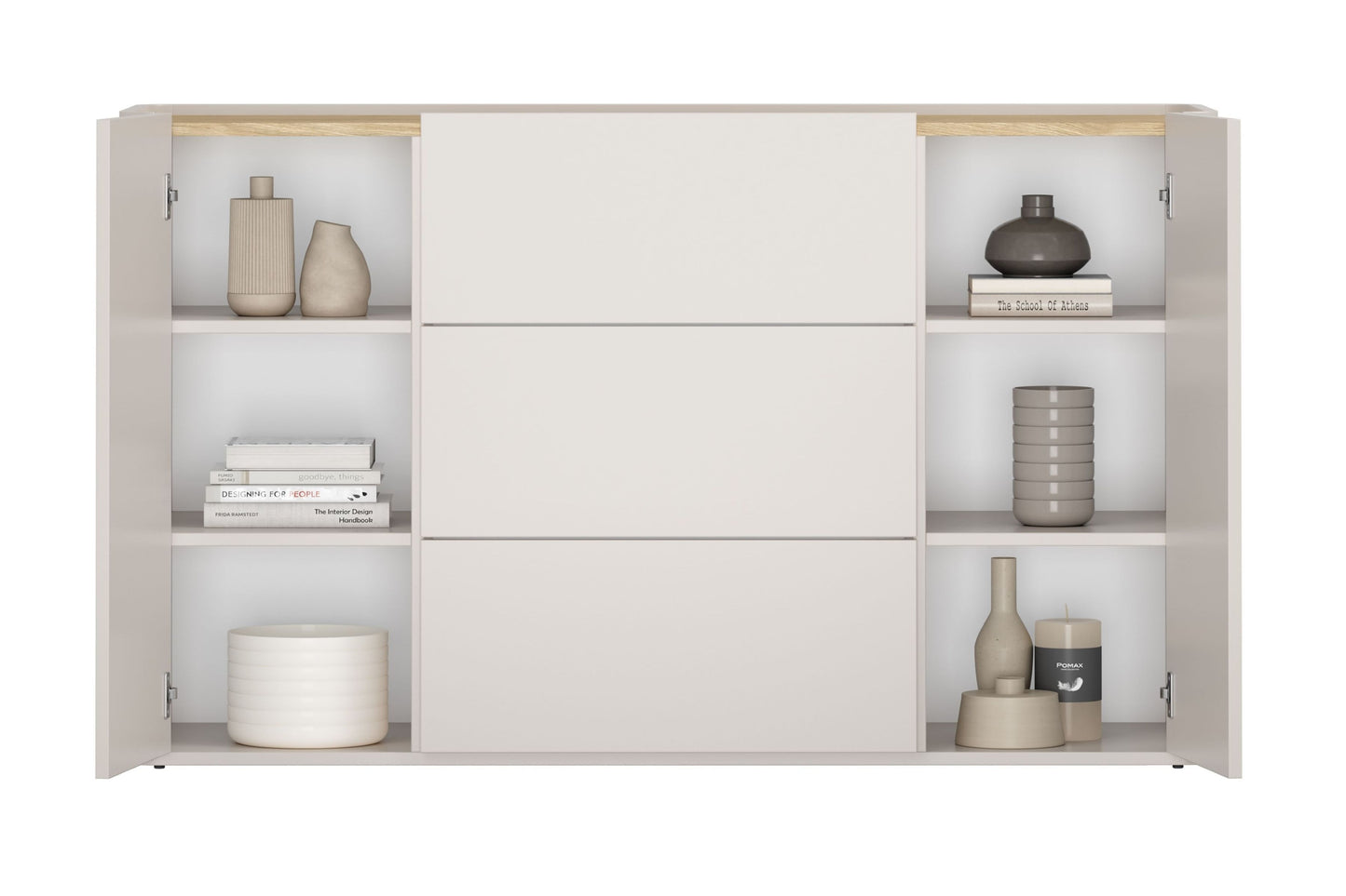 Kumode Elva 150/89.5/48 cm Kašmirs / Eļļots ozols - N1 Home