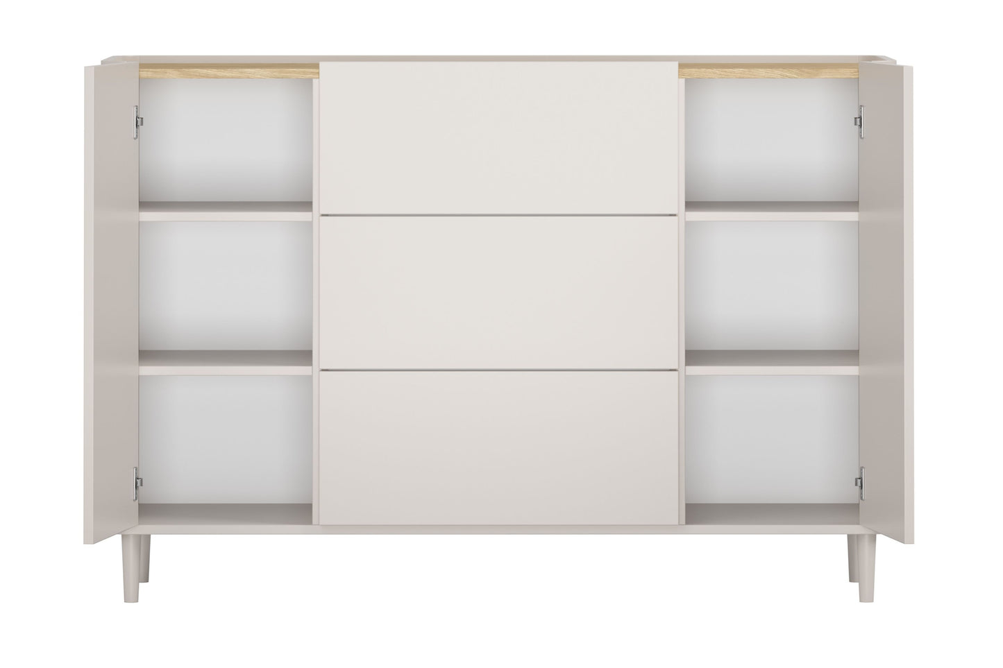 Kumode Elva 150/102/48 cm Kašmirs / Eļļots ozols - N1 Home