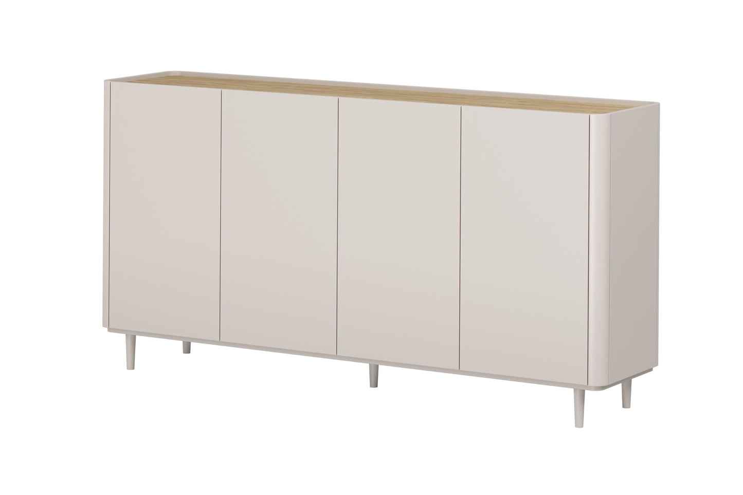 Kumode Elva 200/102/48 cm Kašmirs / Eļļots ozols - N1 Home