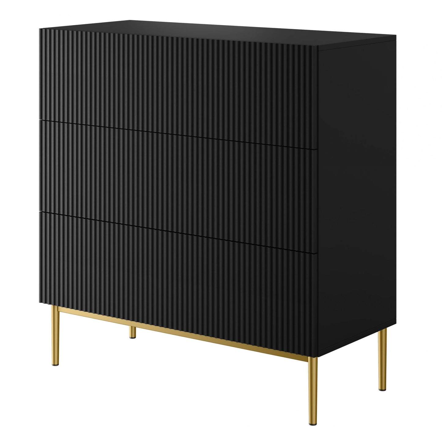 Kumode Austin 100/105/45 cm melns/zelts - N1 Home