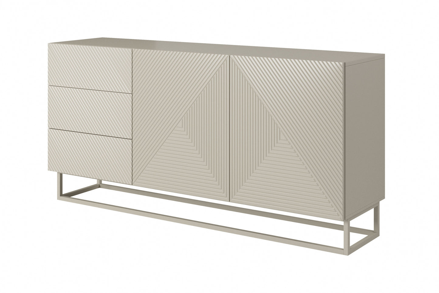 OSLO kumode un metāla kājas 167/81/43 cm kašmirs/kašmirs - N1 Home