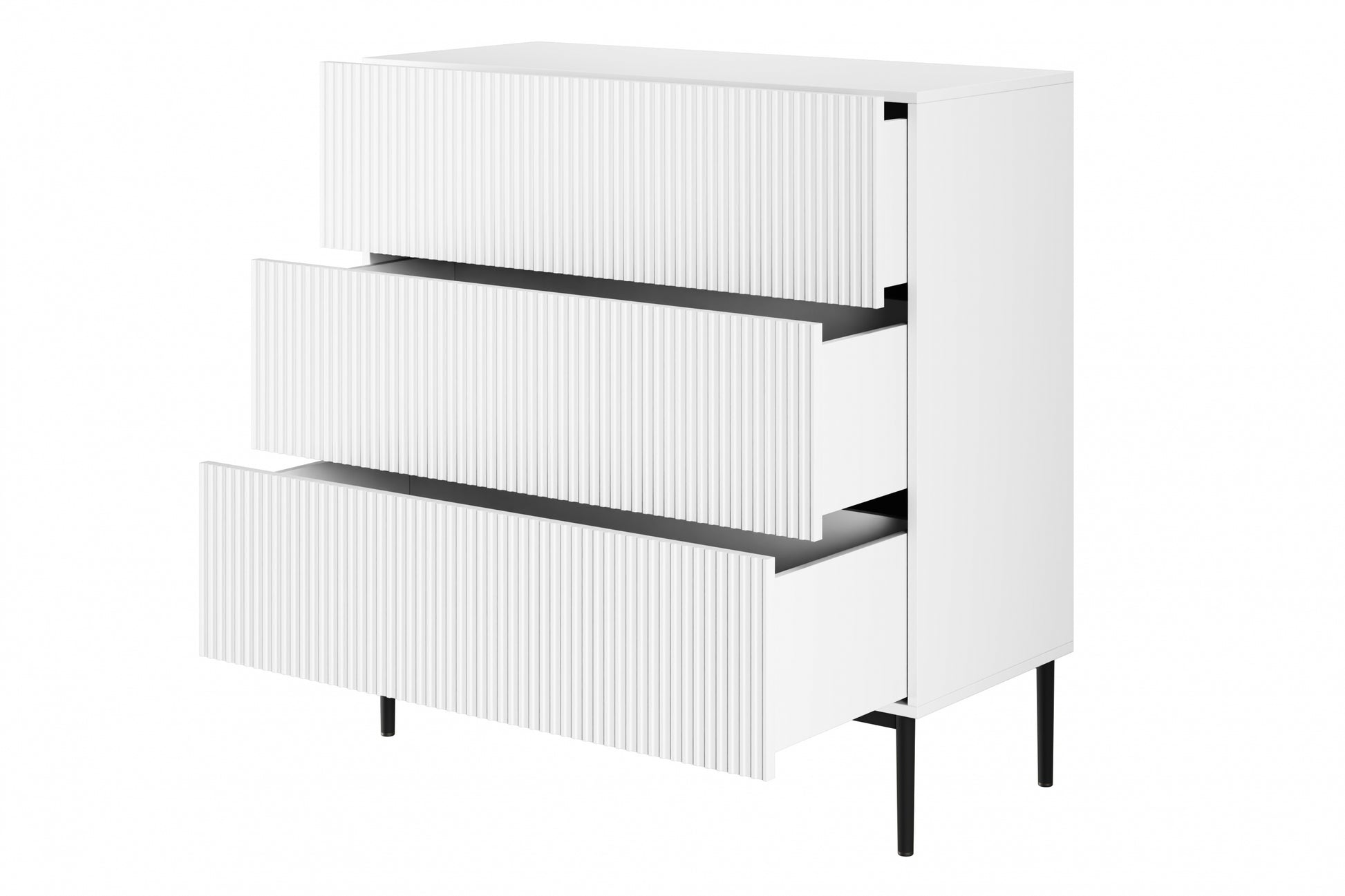 Kumode Austin 100/105/45 cm balts/melns - N1 Home