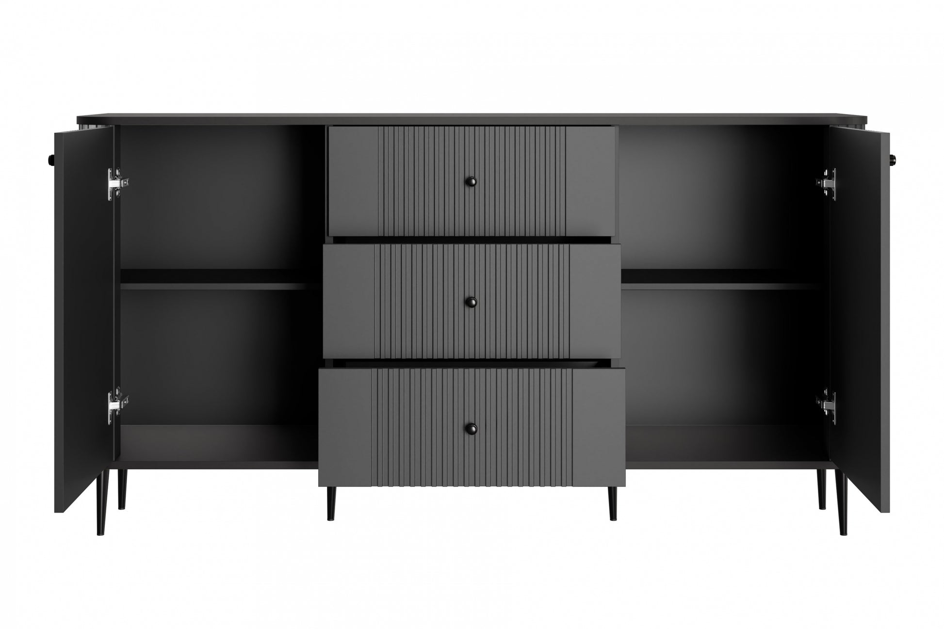 Kumode Vespa 160/85/38 cm melns/melns - N1 Home