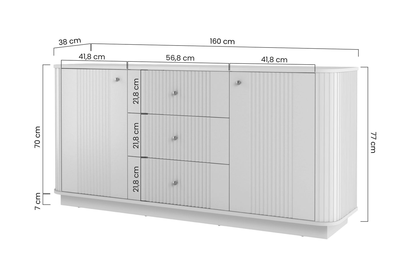 Kumode Vespa 160/77/38/ cm melns/melns - N1 Home