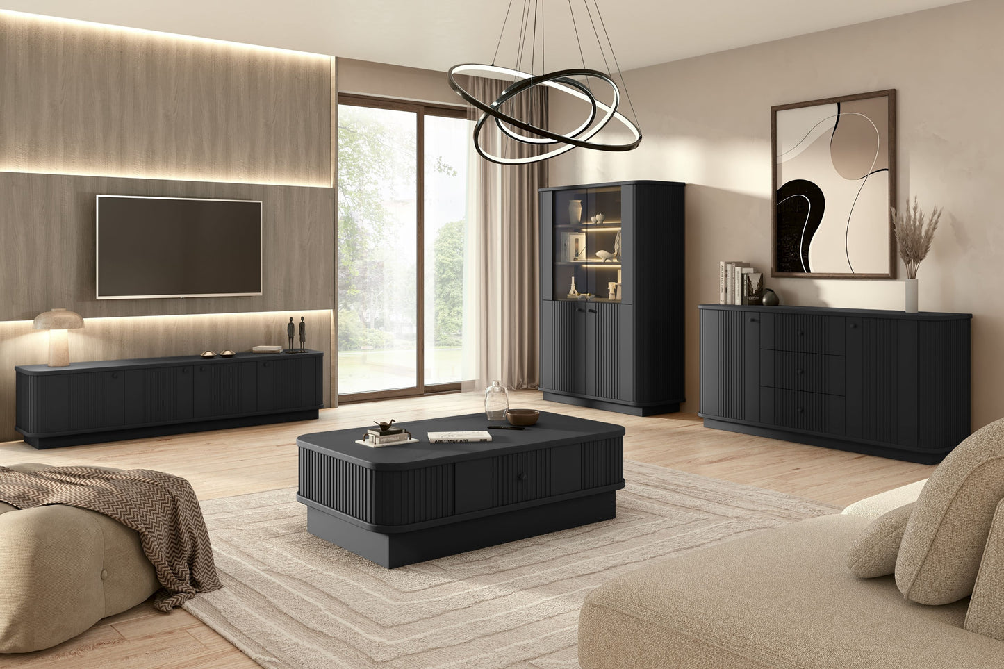 Kumode Vespa 160/77/38/ cm melns/melns - N1 Home