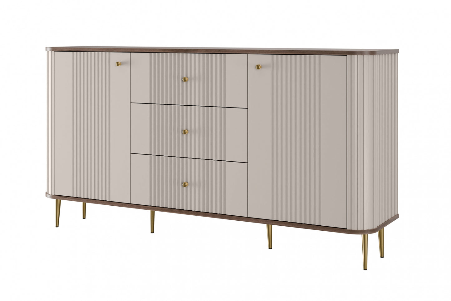 Kumode Vespa 160/85/38 cm kašmirs/rieksts/zelts - N1 Home