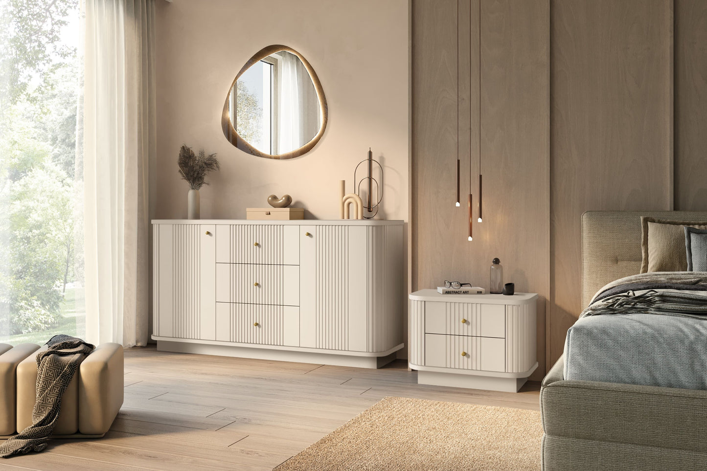 Kumode Vespa 160/77/38/ cm kašmirs/zelts - N1 Home