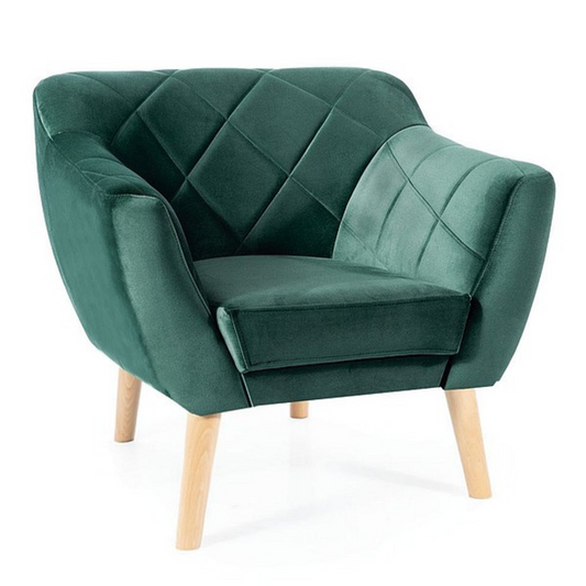 Karo Velvet dižskābarža zaļš krēsls - N1 Home