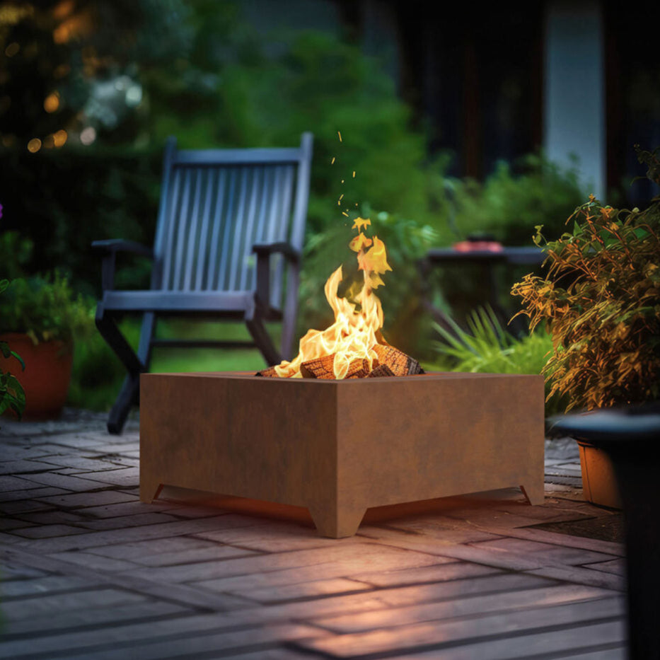 Dārza kamīns Cort Square 70/70/30; 100/100/30 cm terakots - N1 Home