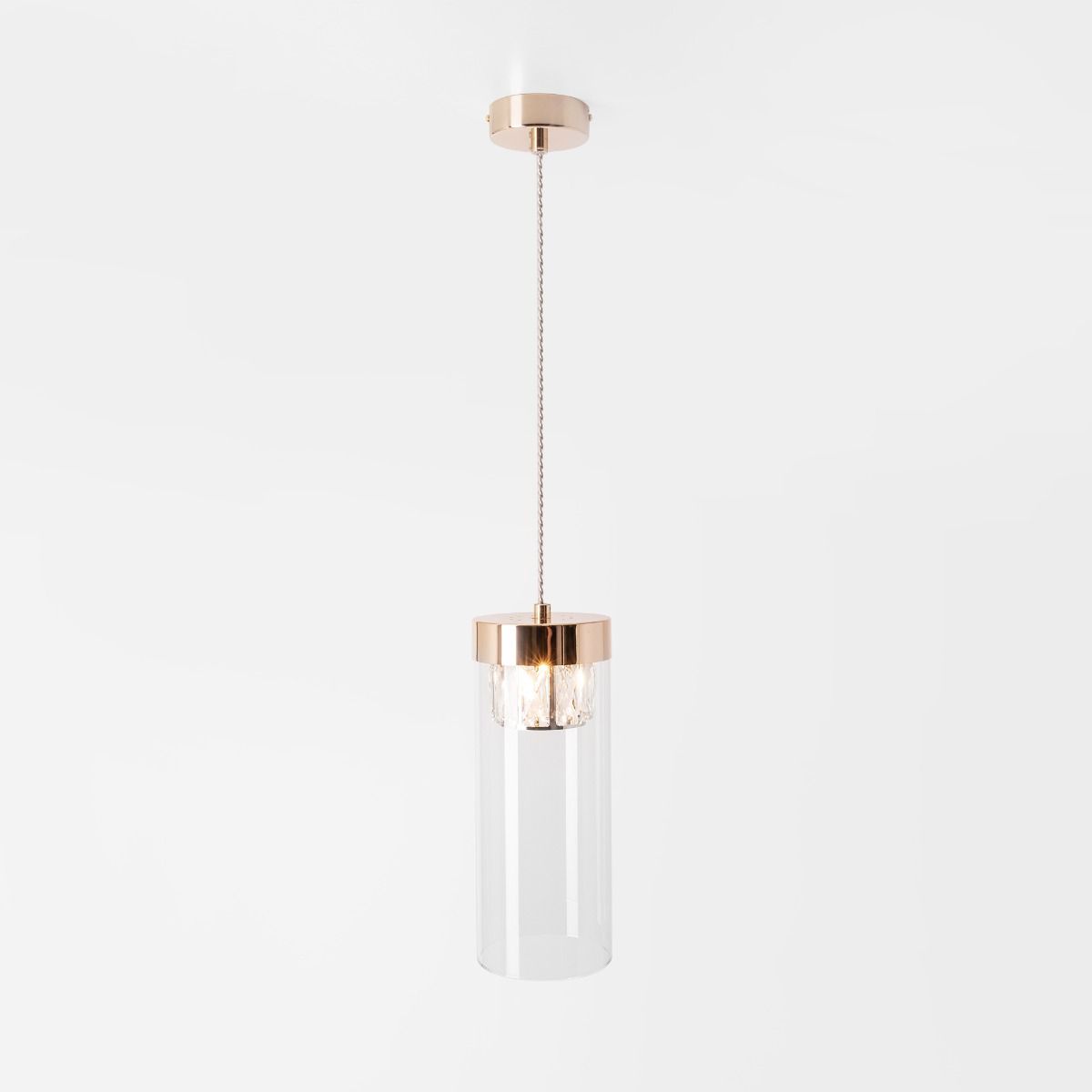 Piekaramā lampa Gemma 43/11 cm rozā zelts