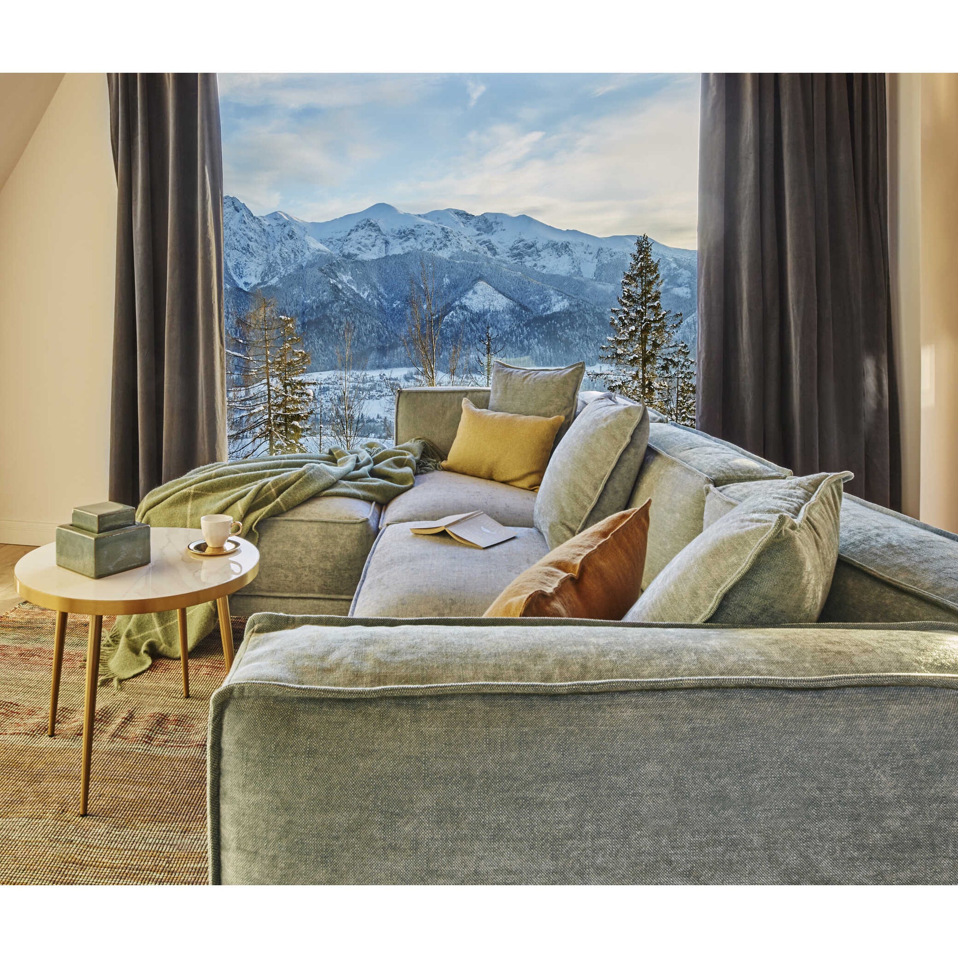 Dīvāns Laurent Befame 315/101/290 cm grafits - N1 Home