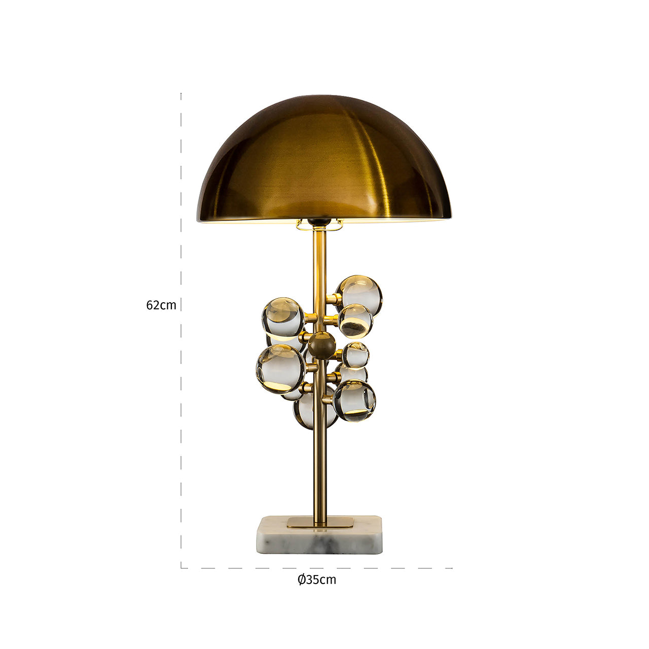Galda lampa Richmond Interiors Bela 61/35/35 cm bronza - N1 Home