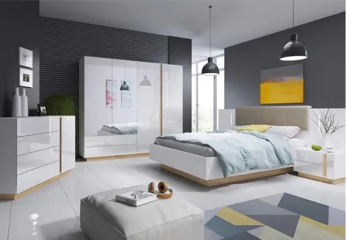 Gulta Arci 160/200 cm balts/ozols - N1 Home