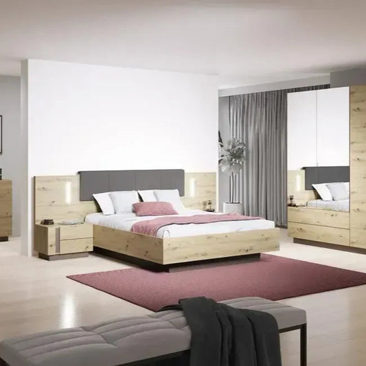 Gulta Arci 160/200 cm artizan ozols/antracīts - N1 Home