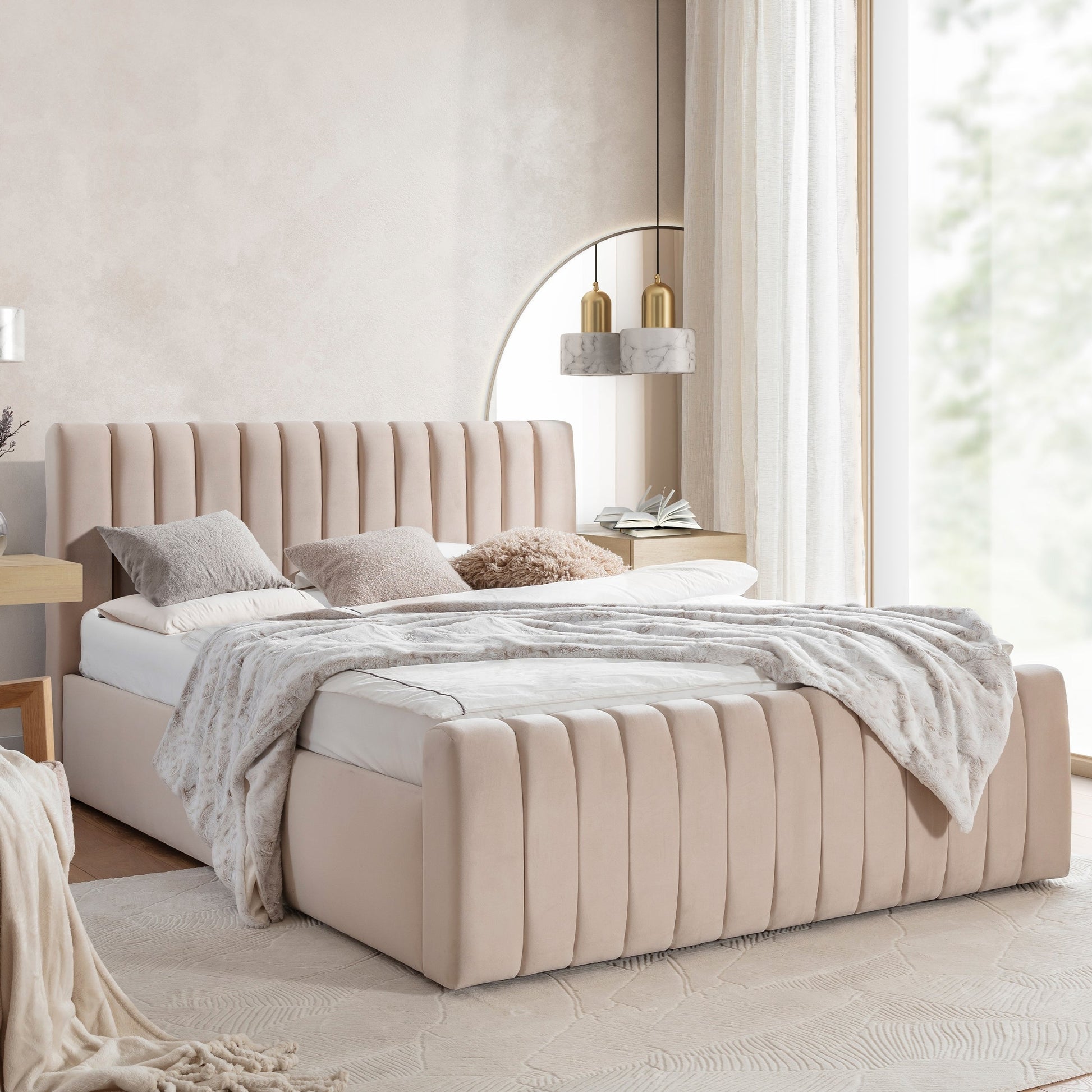 Gulta Austin ar konteineru 120; 140; 160; 180/200 cm Velluto 2 - N1 Home