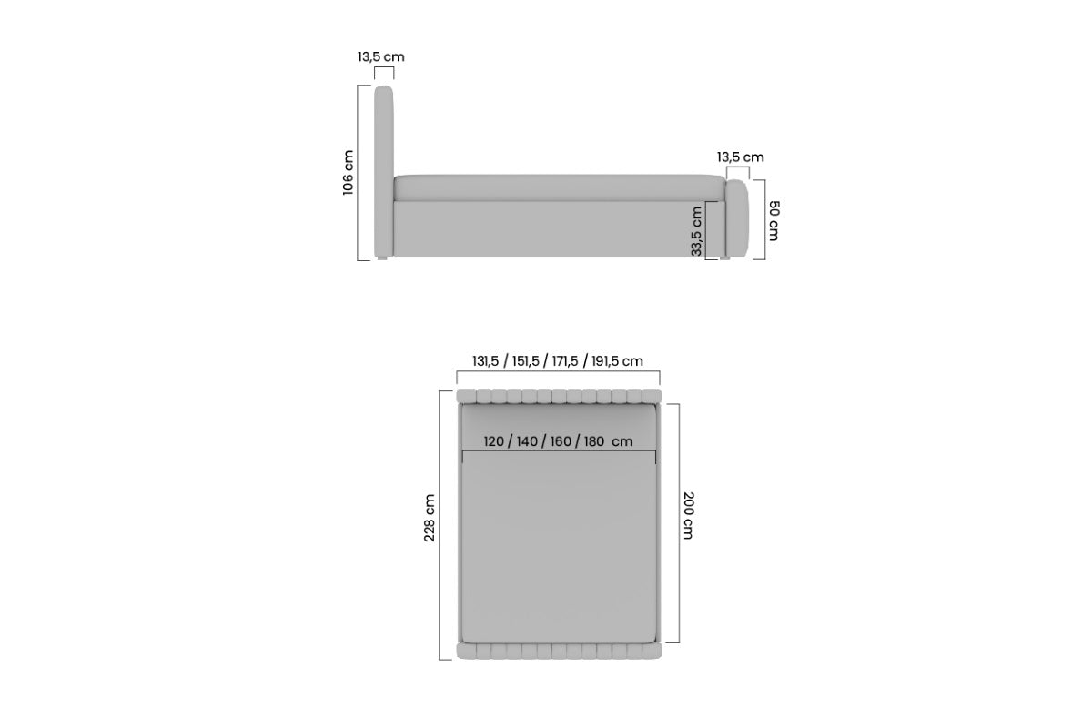Gulta Austin ar konteineru 120; 140; 160; 180/200 cm Salvador (SIC) 14 - N1 Home