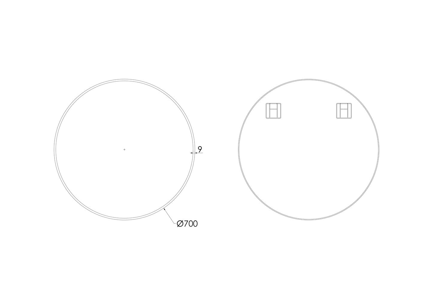 Spogulis Nik 70 cm melns - N1 Home