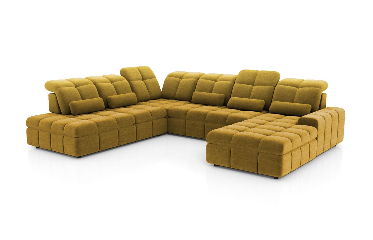 Dīvāns Marseille 342/107/205-280 cm Vogue 8 Amber - N1 Home