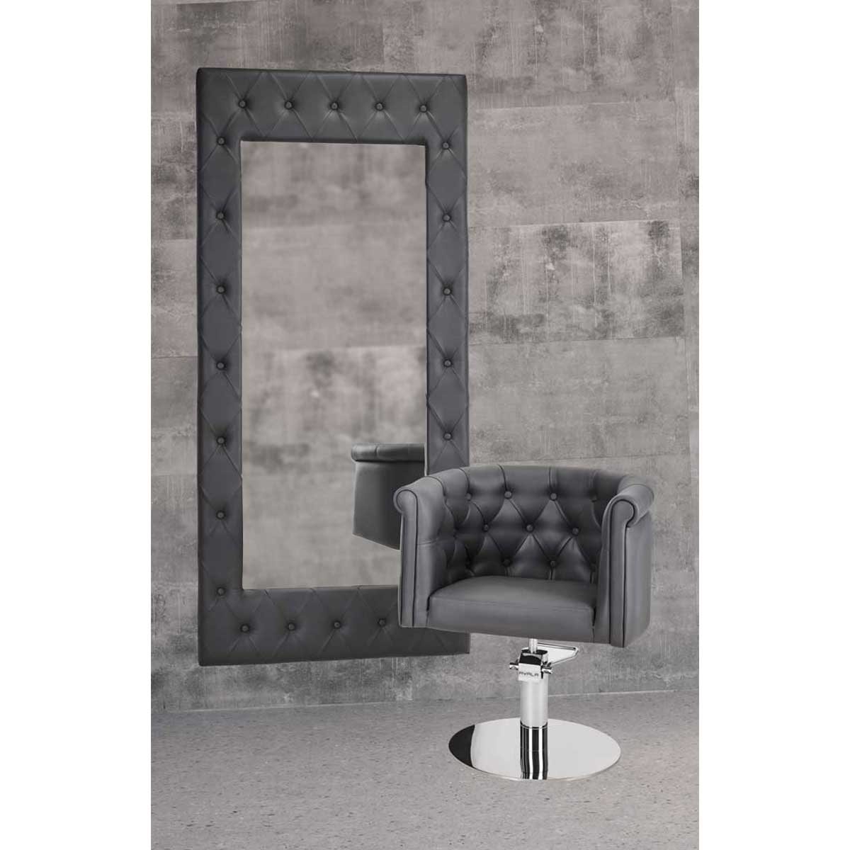 Frizētavas krēsls Mals 63/50/46 cm pelēks - N1 Home