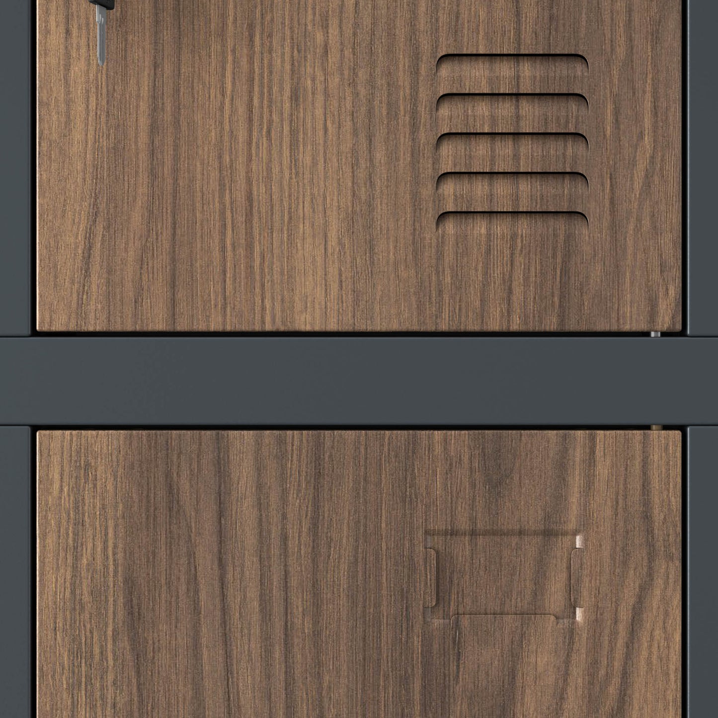 Metāla skapis Marc 185/90/40 cm rieksts/antracīts - N1 Home