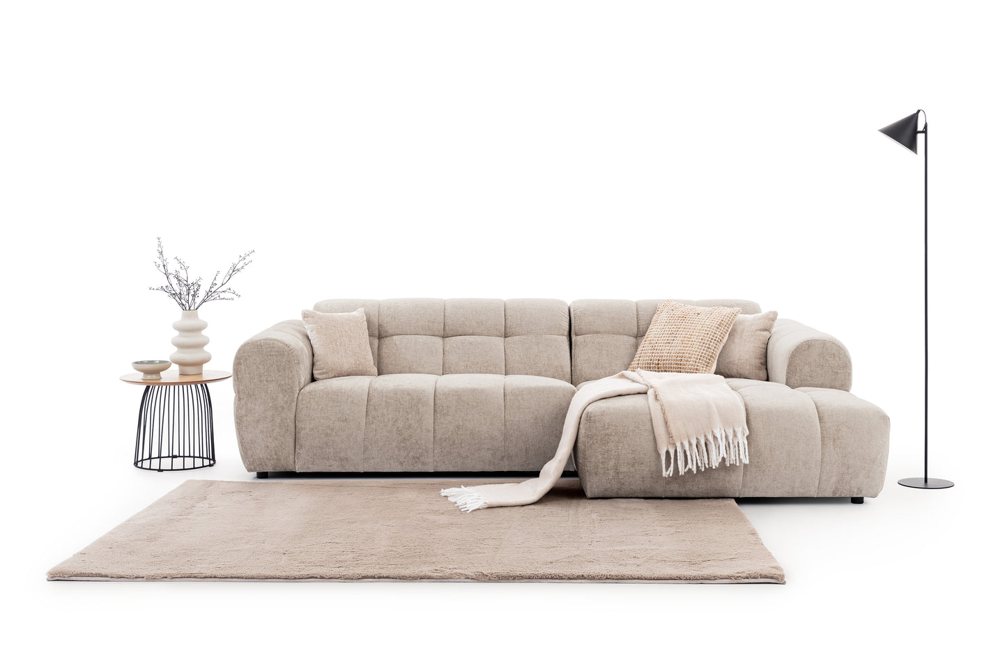 Dīvāns Aler 262/70/152 cm krēms - N1 Home