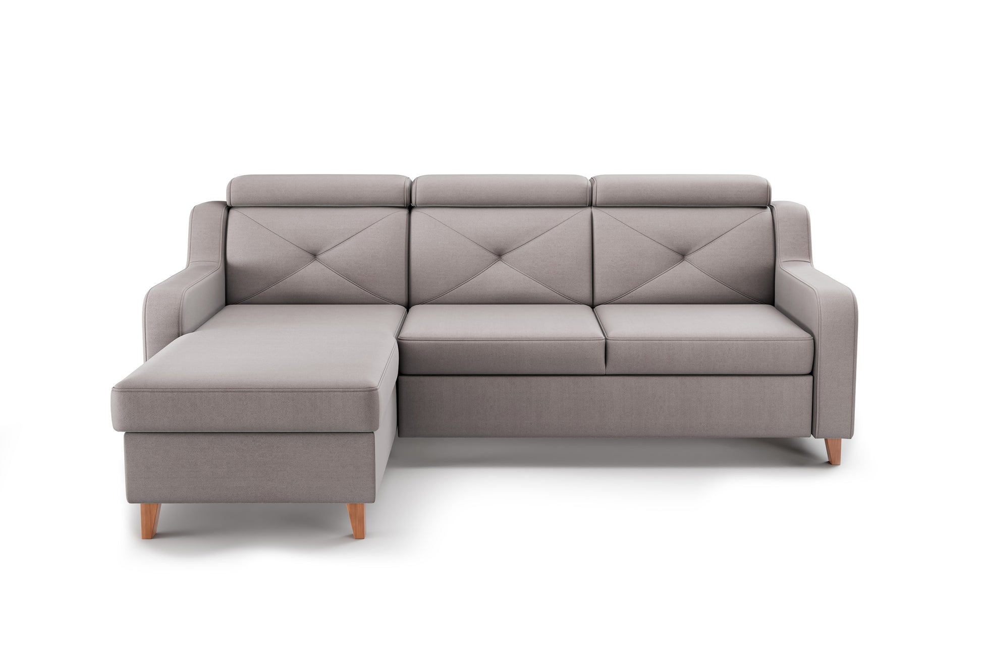 Dīvāns Laks 220/88/165 cm gaiši pelēks - N1 Home