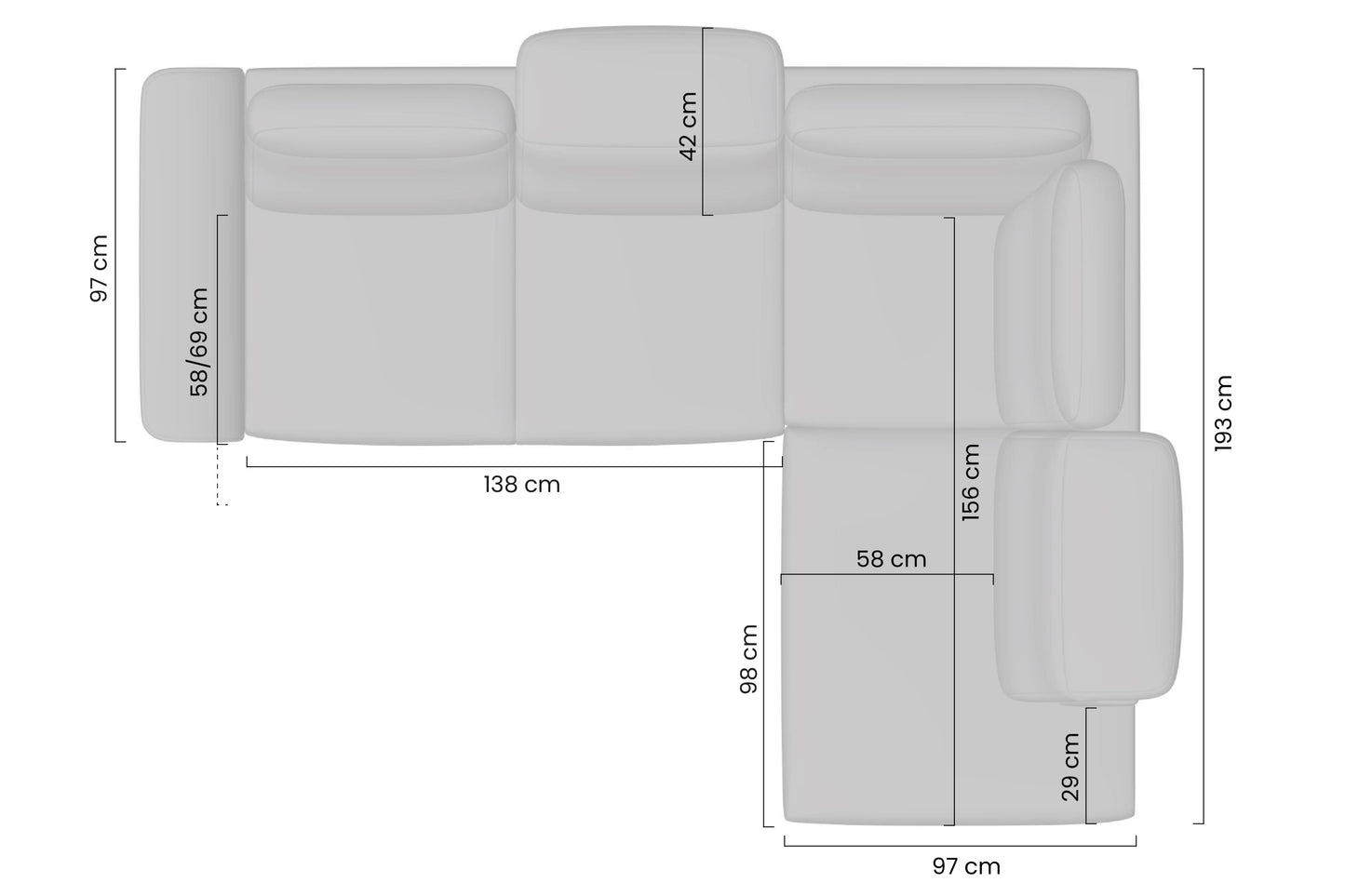 Dīvāns Mago 261/100/194 cm Magni 206.03