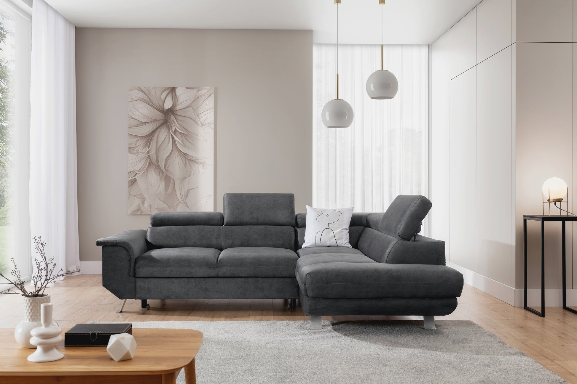 Dīvāns Zali 280/110/205 cm Castel 93 - N1 Home