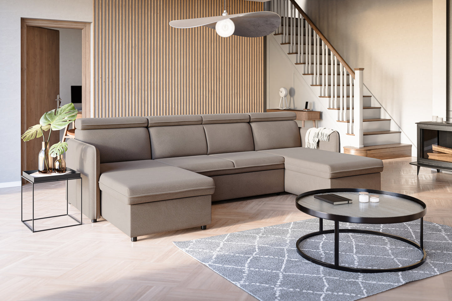 Dīvāns Barce 280/94/165 cm bēšs - N1 Home