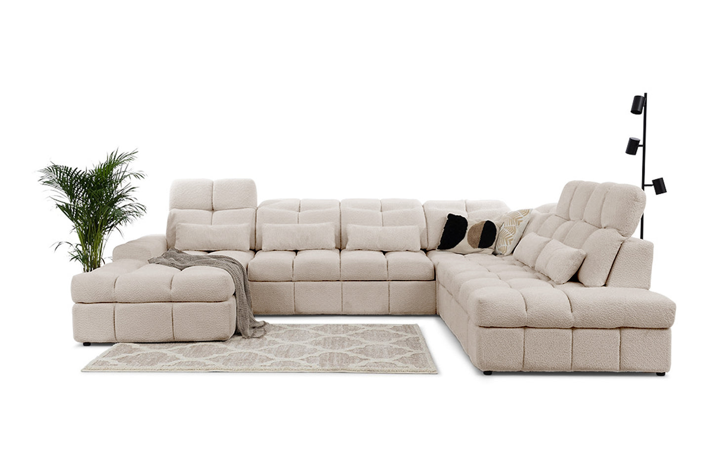 Dīvāns Marseille U II 342/107/205-208 cm Catch me 2 - N1 Home