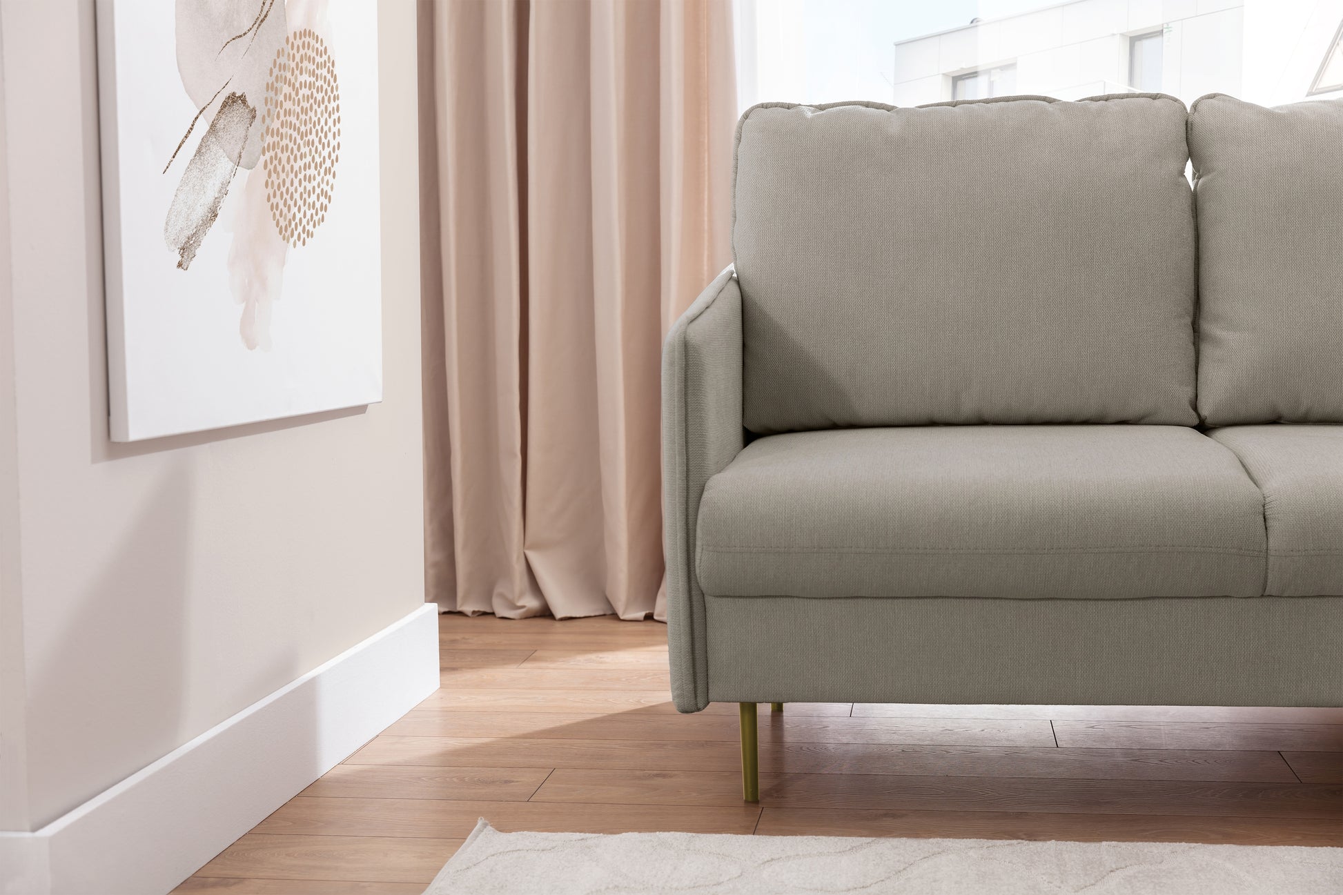 Dīvāns Tai 222/95/161 cm Loft 02/zelts kājas - N1 Home