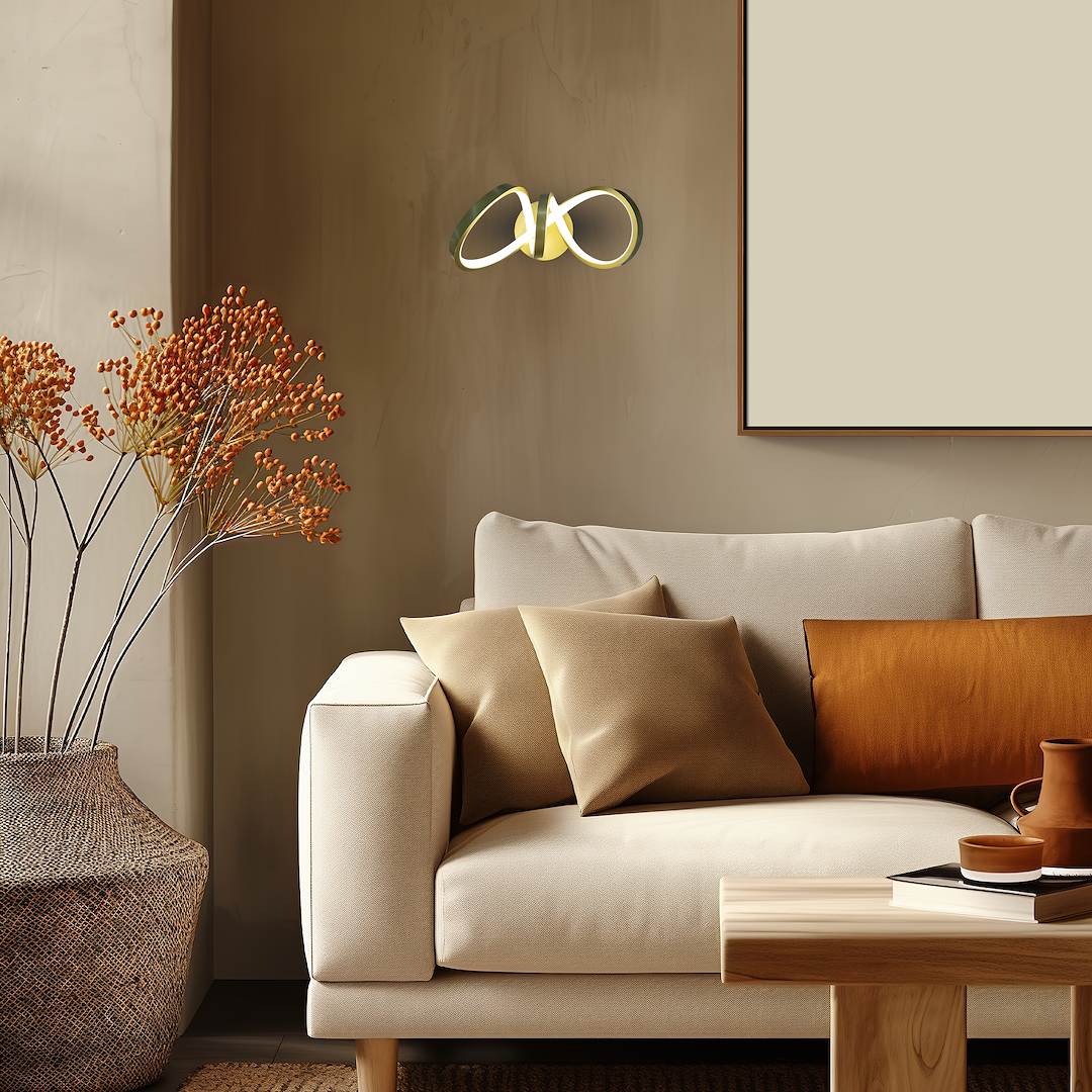 Sienas lampa 30/15/16 cm zelts - N1 Home