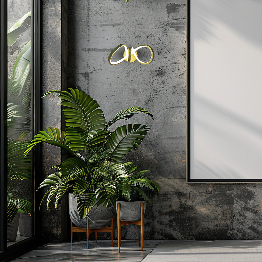 Sienas lampa 30/15/16 cm zelts - N1 Home