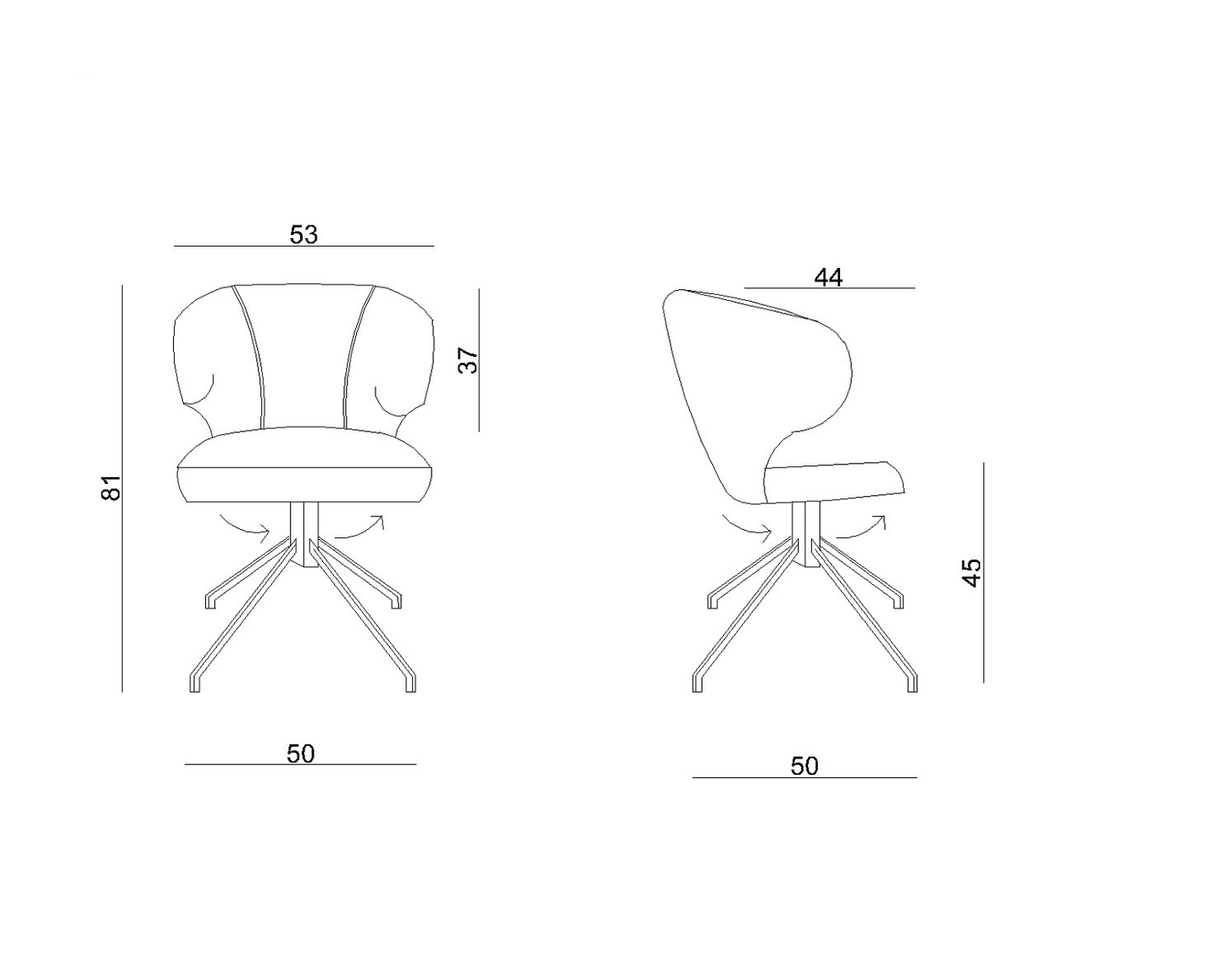 Krēsls Krop eko āda 81/53/50 cm  pelēks - N1 Home