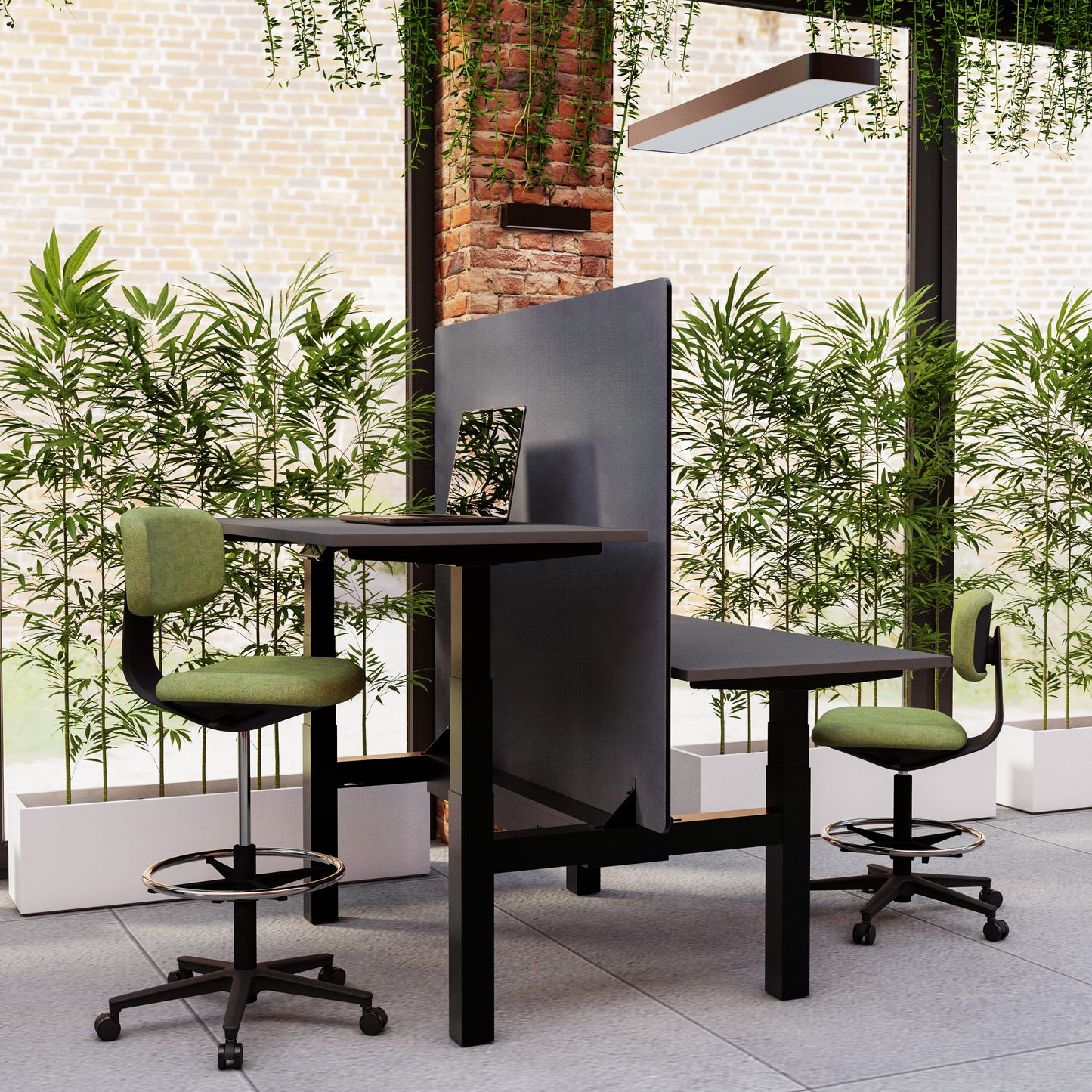 Galds Fino double 140/149,5 cm melns/valrieksts - N1 Home