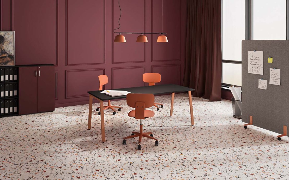 Galds Opit-Lite II A 120-160/70/74 cm Amerikāņu ozols STD14/ Netīri rozā M09 - N1 Home