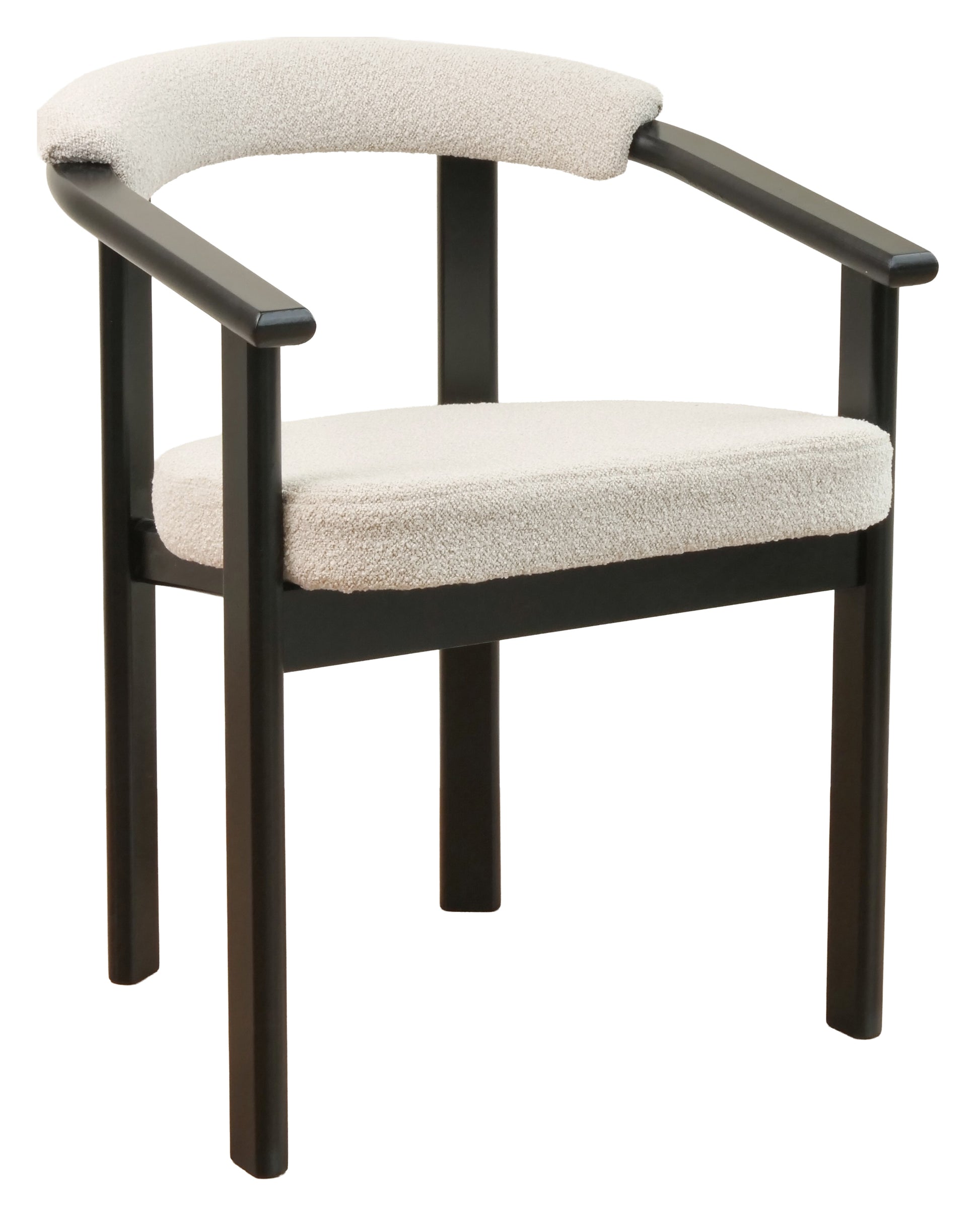 Krēsls Finis 73/56/55 cm melns/bēšs buklē - N1 Home