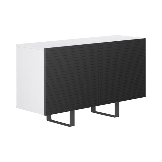 Kumode Gontal 110/70/45 cm melns/balts