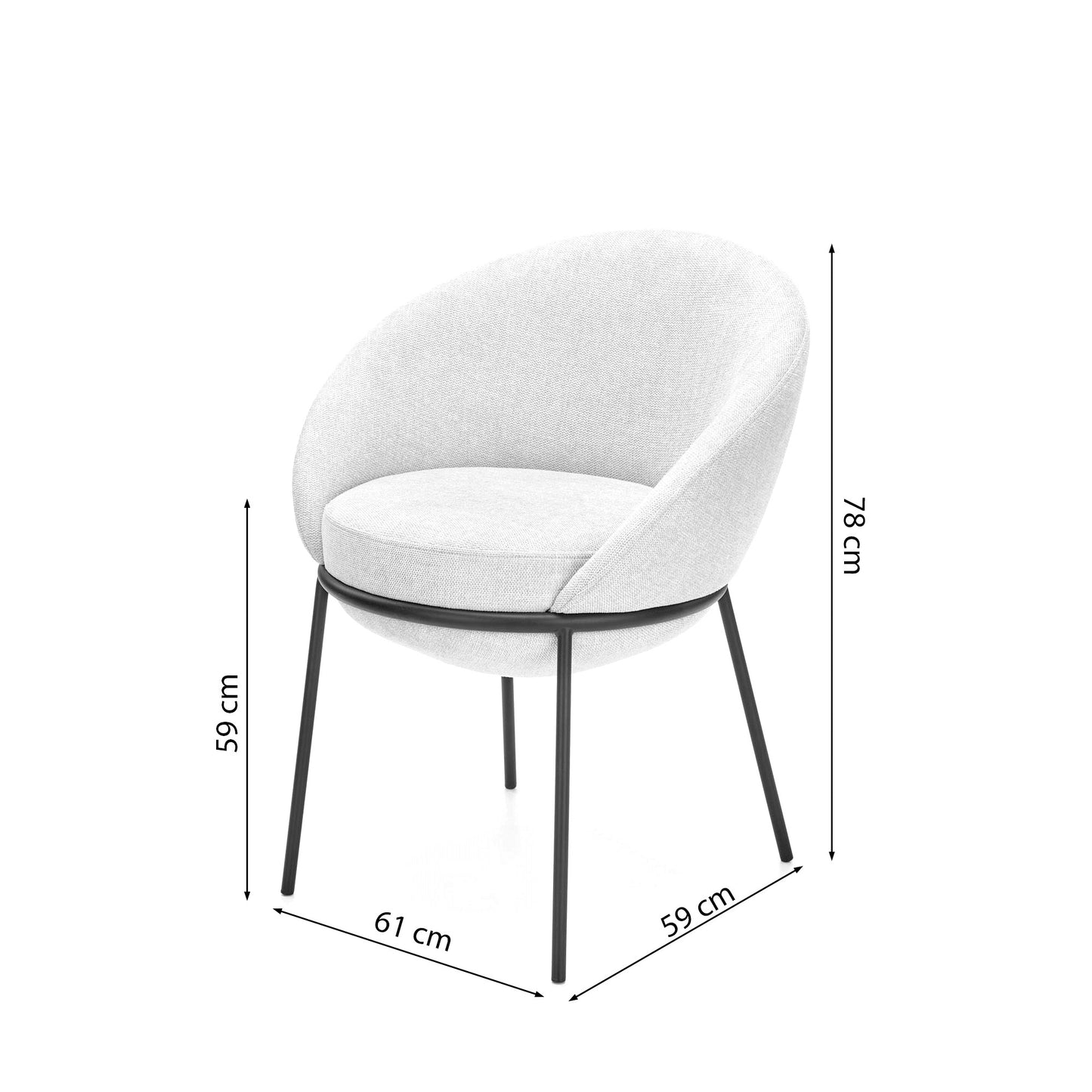 Krēsls Siva 78/61/59 cm bēšs