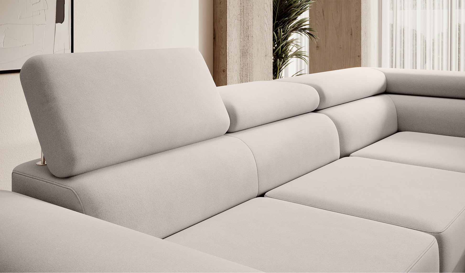 Dīvāns Steva 90/275/203 cm Castel 04 - N1 Home